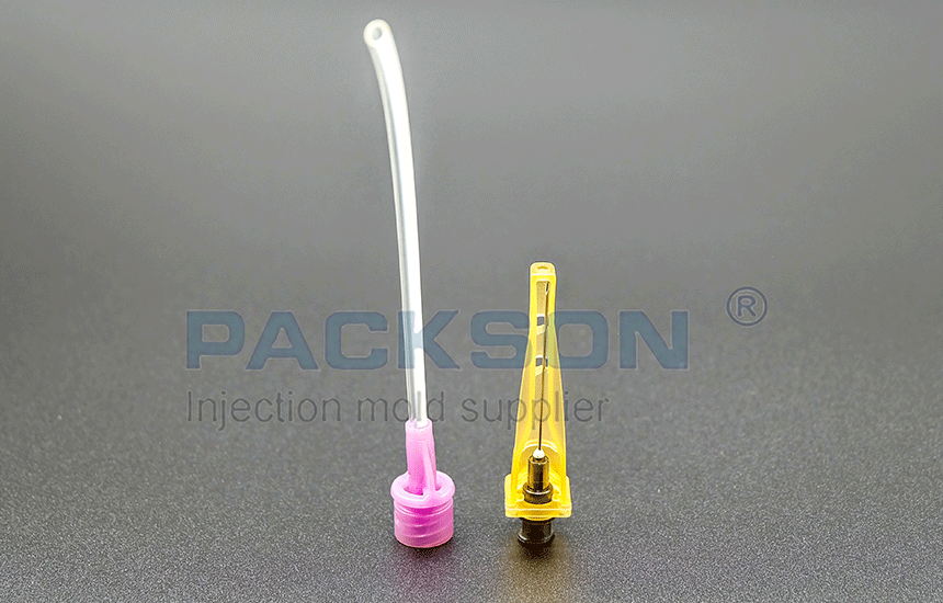 Medical Plastic Parts Name :Needle & Tube | CAV:1*16 | Material:POM/PP